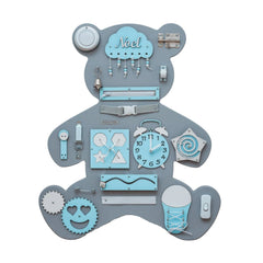 Montessori Wooden Board Bear - Blue - Unlimitedkids