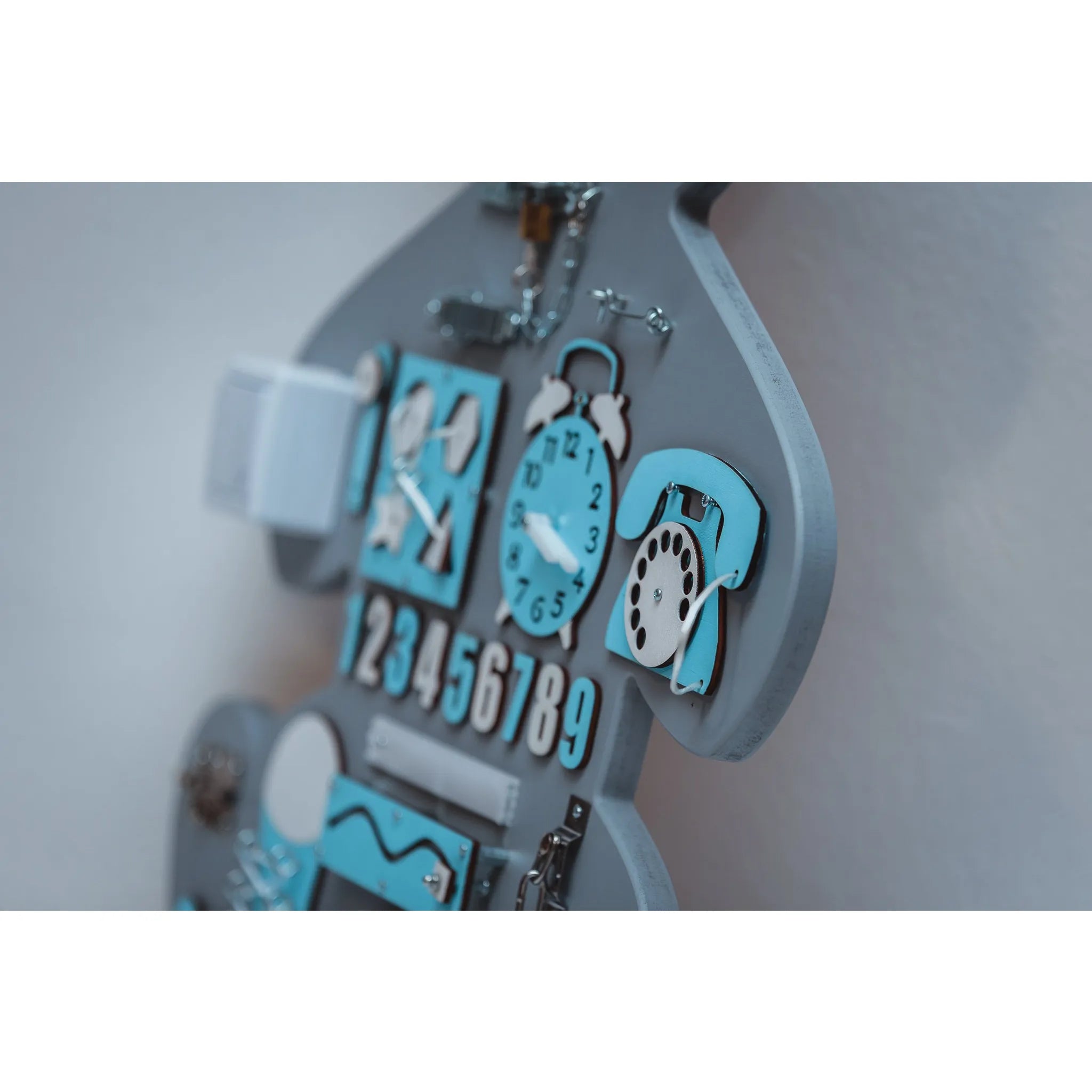 Tavola di legno Montessori Orsetto XL - Blu - Unlimitedkids