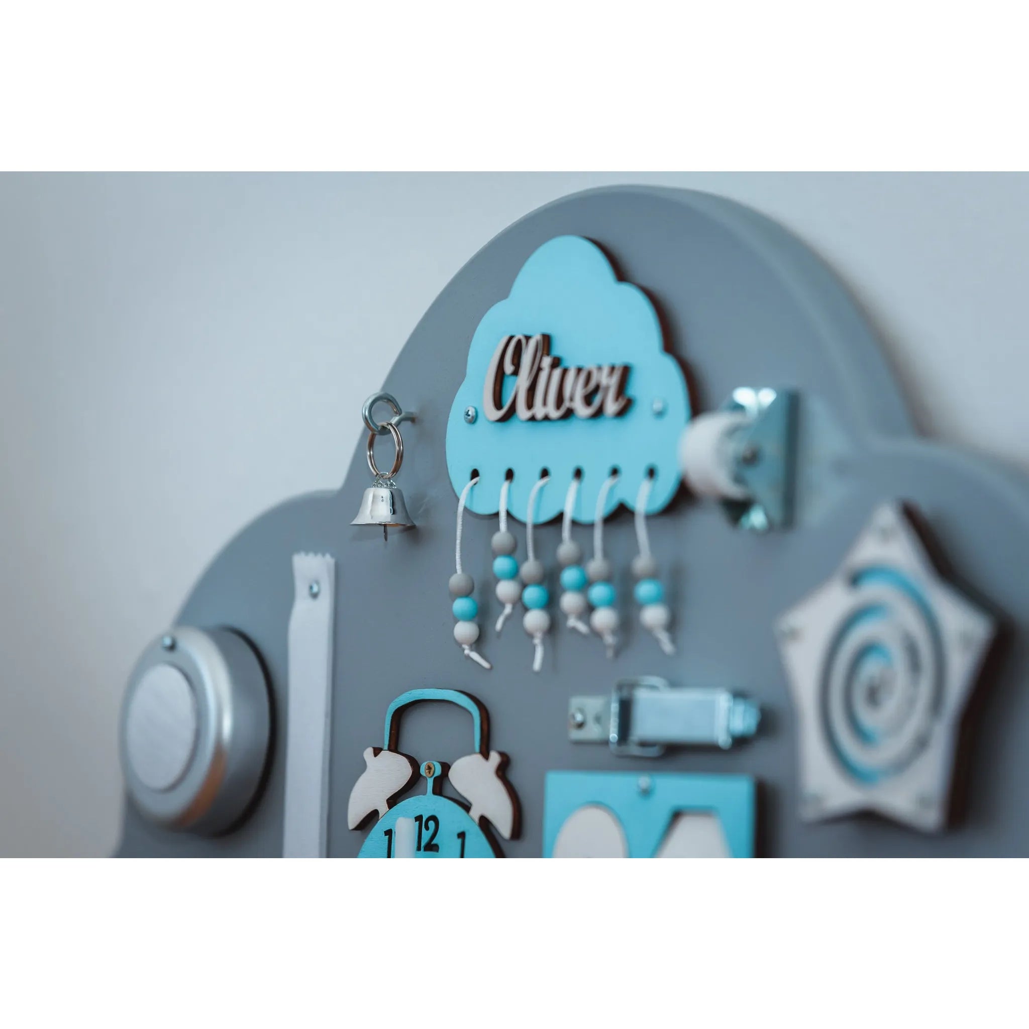 Lavagna in legno Montessori Nuvola - Blu - Unlimitedkids