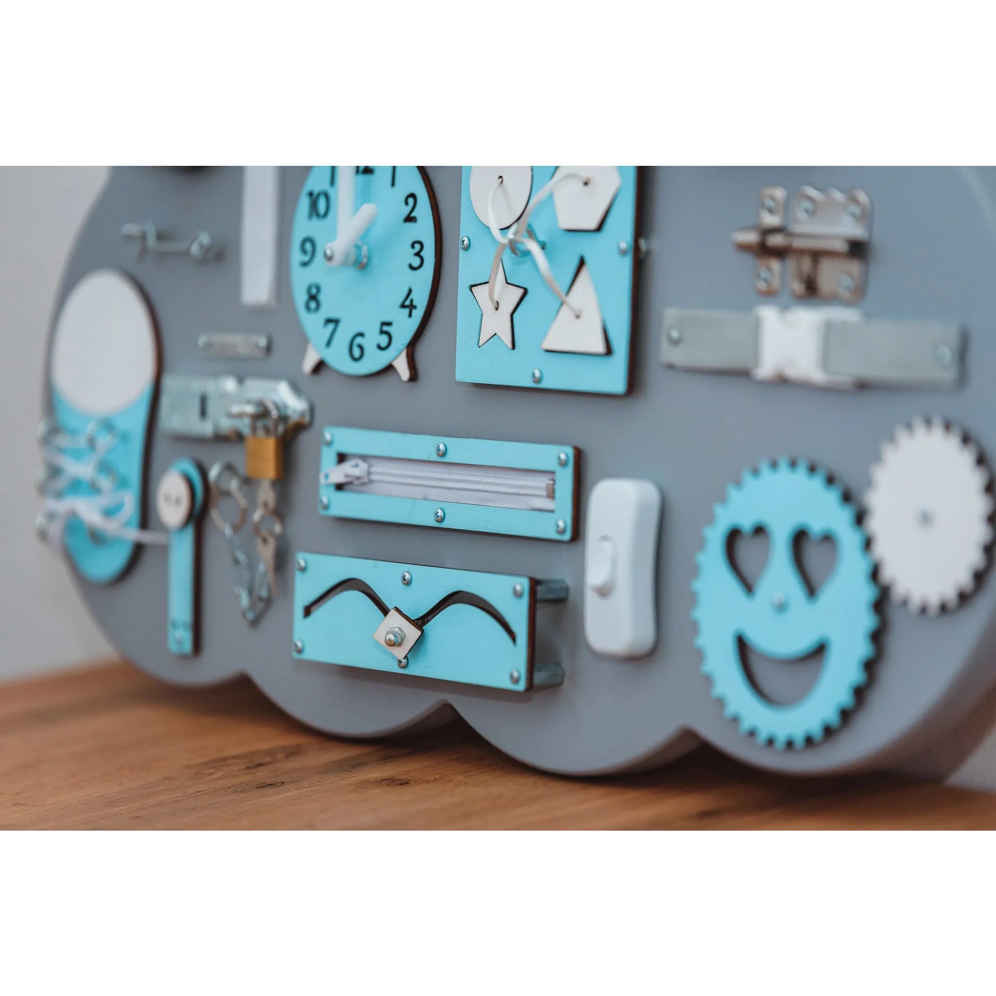 Lavagna in legno Montessori Nuvola - Blu - Unlimitedkids