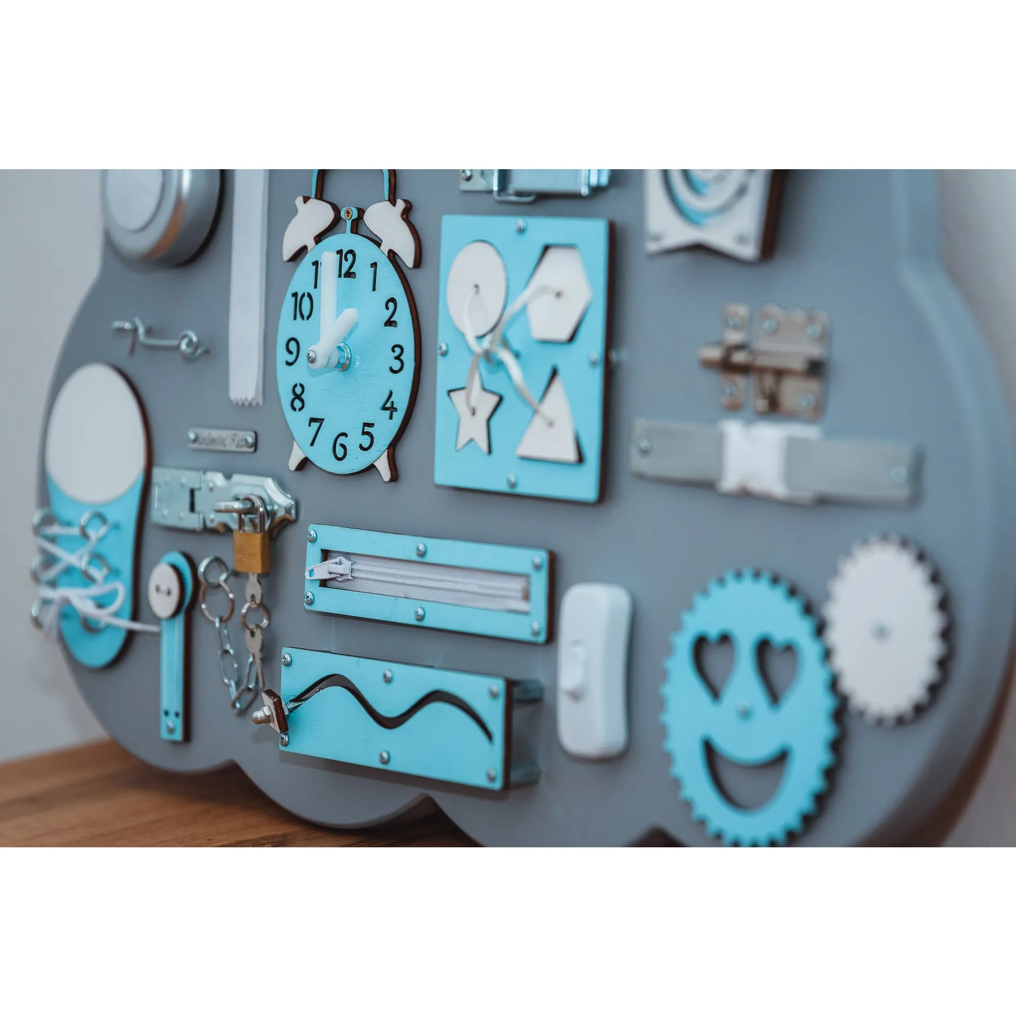 Lavagna in legno Montessori Nuvola - Blu - Unlimitedkids