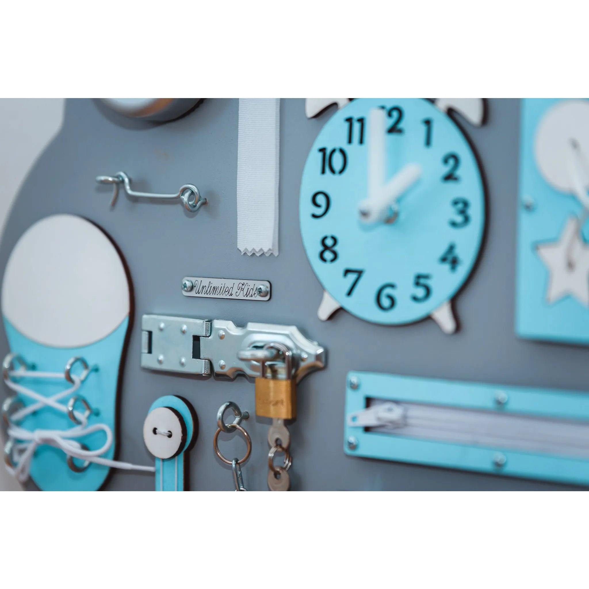 Lavagna in legno Montessori Nuvola - Blu - Unlimitedkids