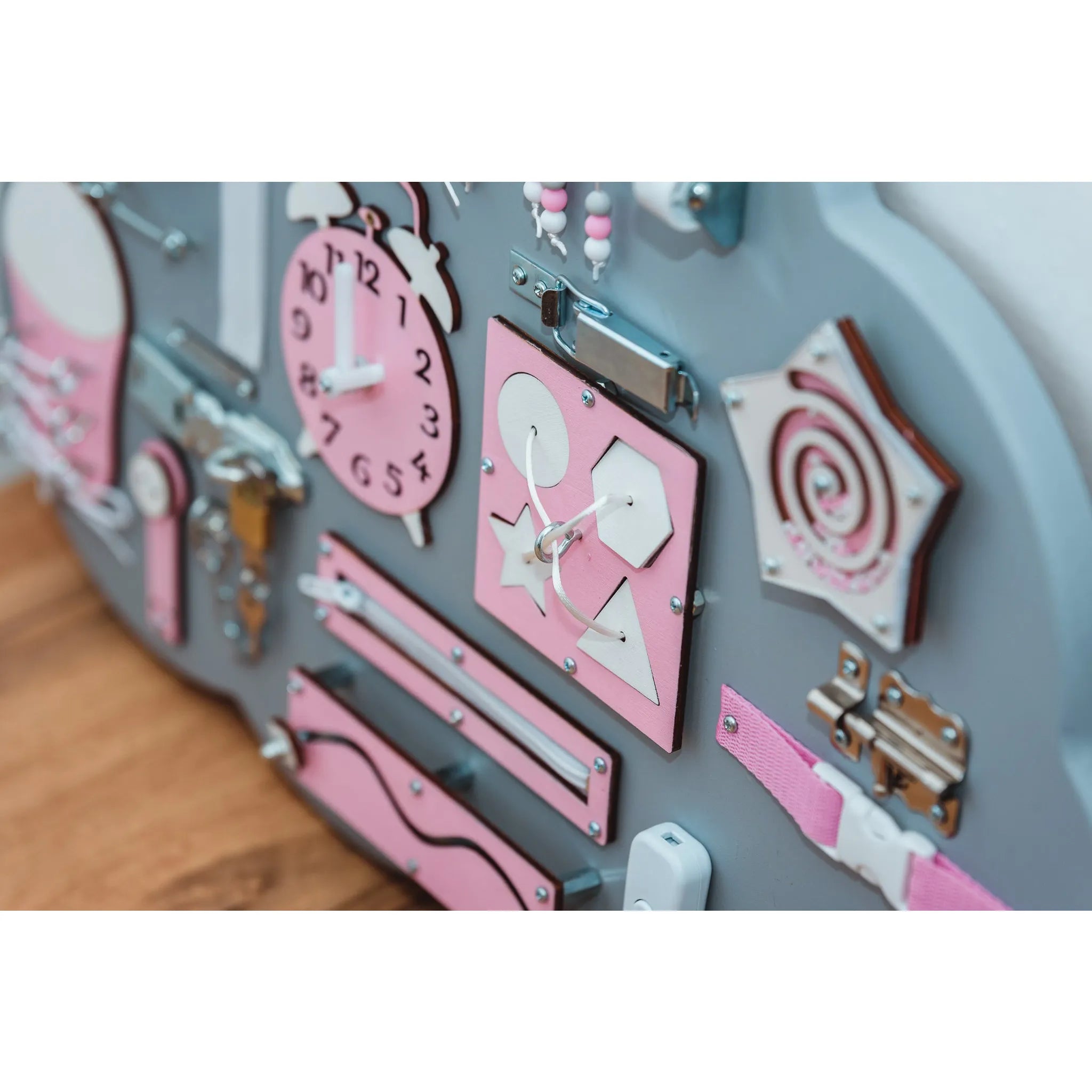 Pizarra de madera Montessori Nube - Rosa - Unlimitedkids