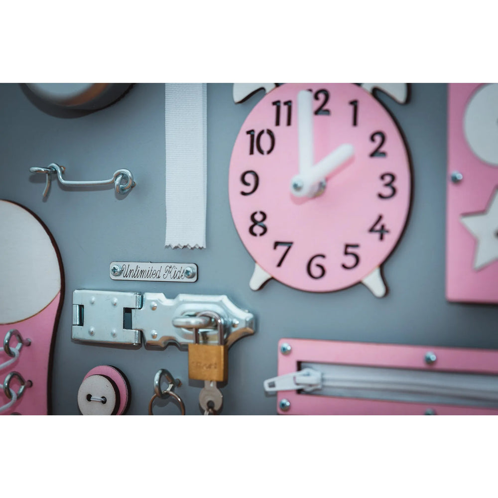 Pizarra de madera Montessori Nube - Rosa - Unlimitedkids