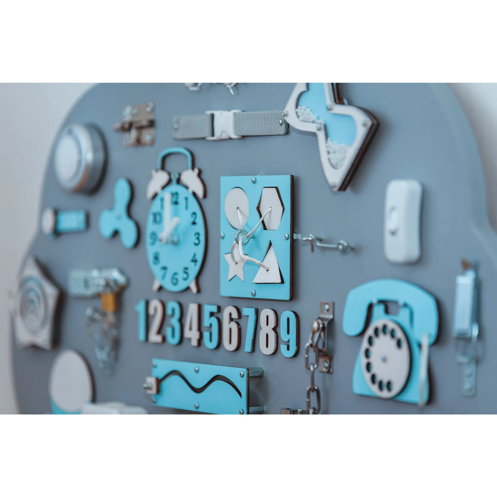 Montessori Wooden Blackboard Cloud Xl - Blue - Unlimitedkids