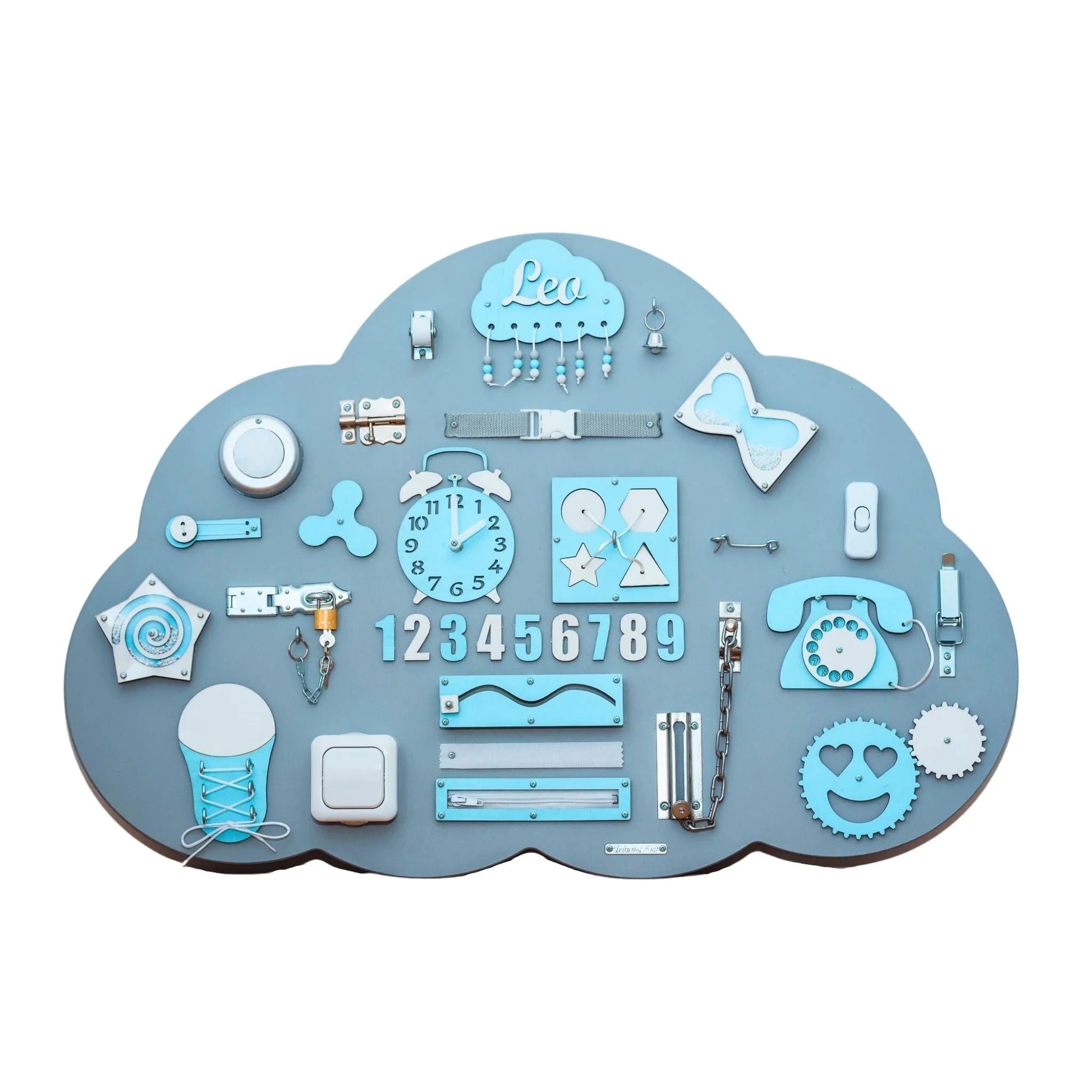 Montessori Wooden Blackboard Cloud Xl - Blue - Unlimitedkids