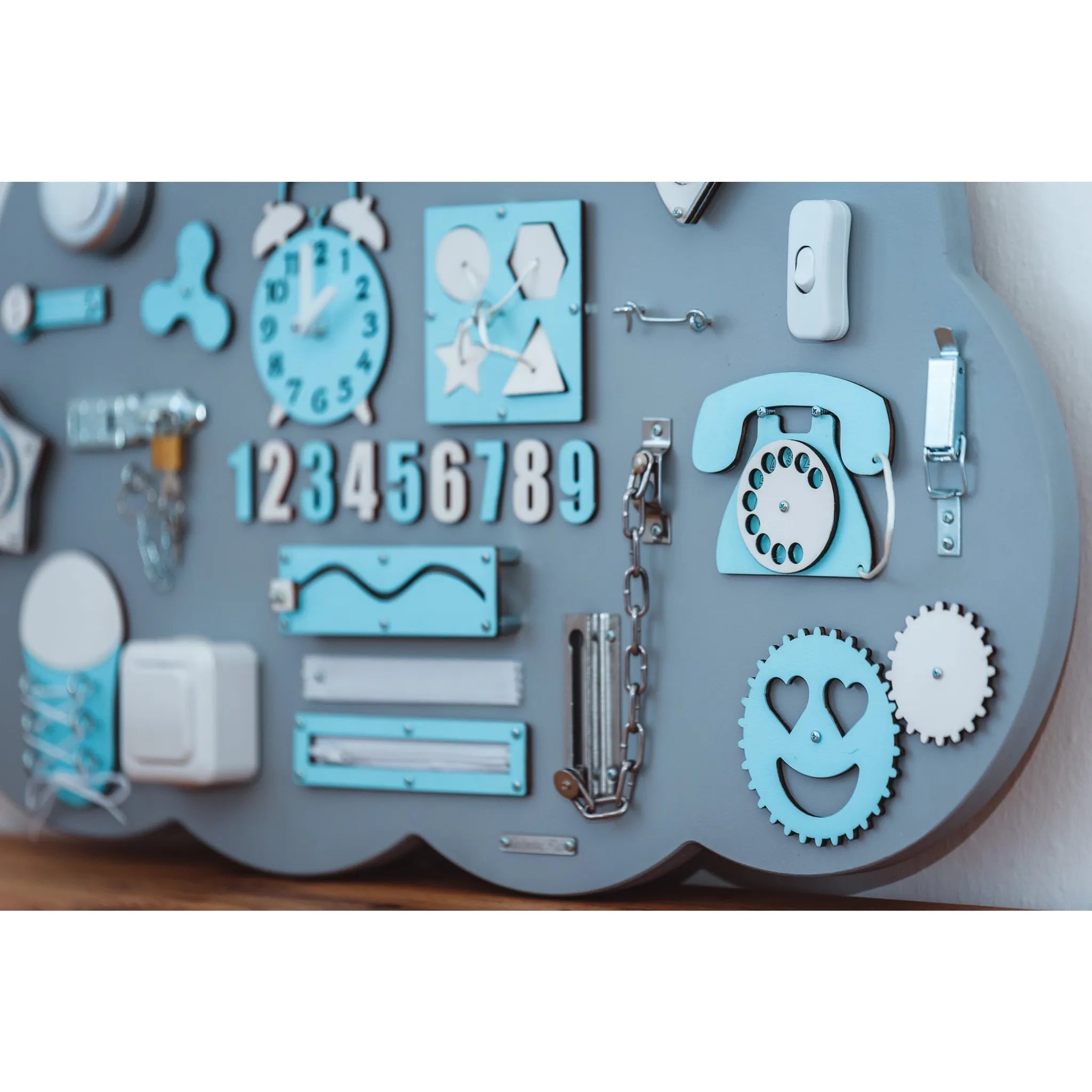 Montessori Wooden Blackboard Cloud Xl - Blue - Unlimitedkids