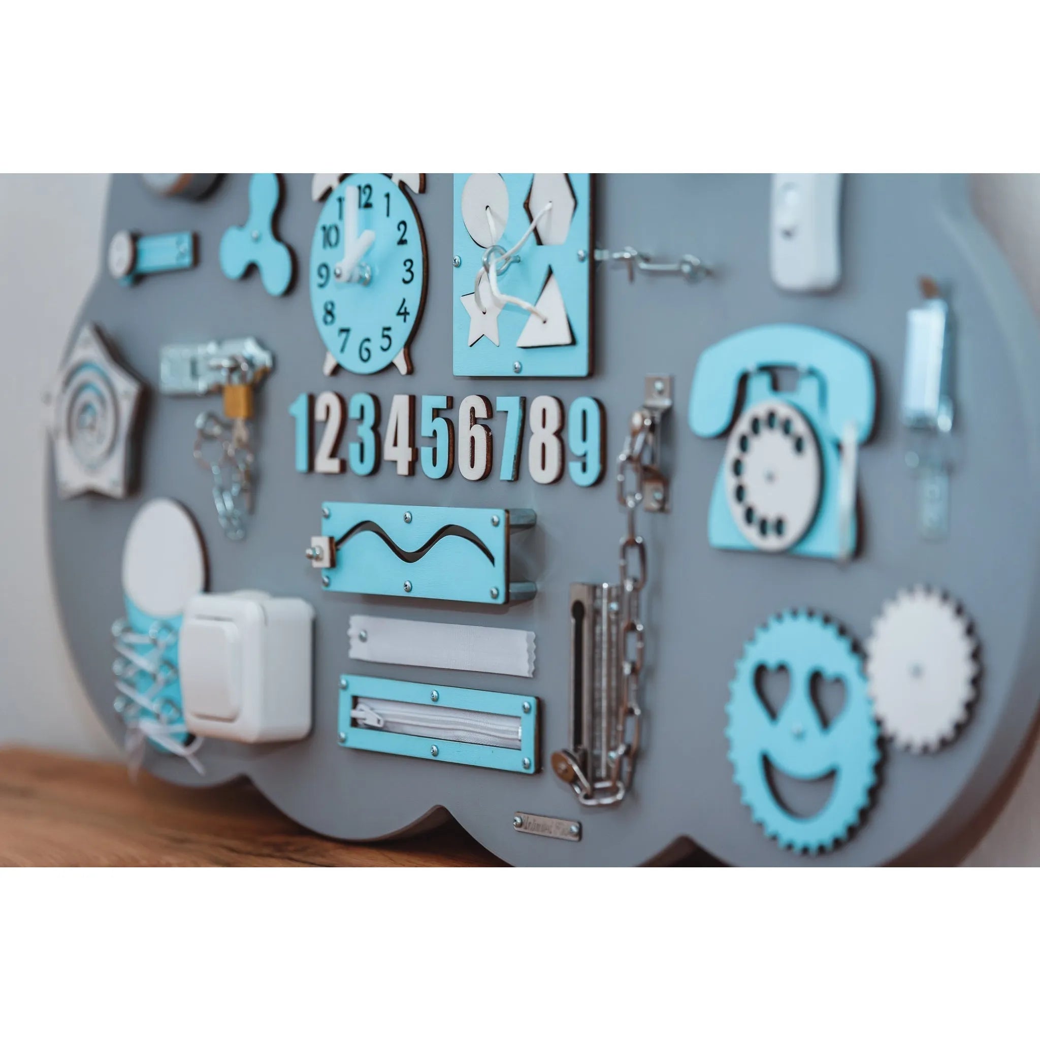 Montessori Wooden Blackboard Cloud Xl - Blue - Unlimitedkids