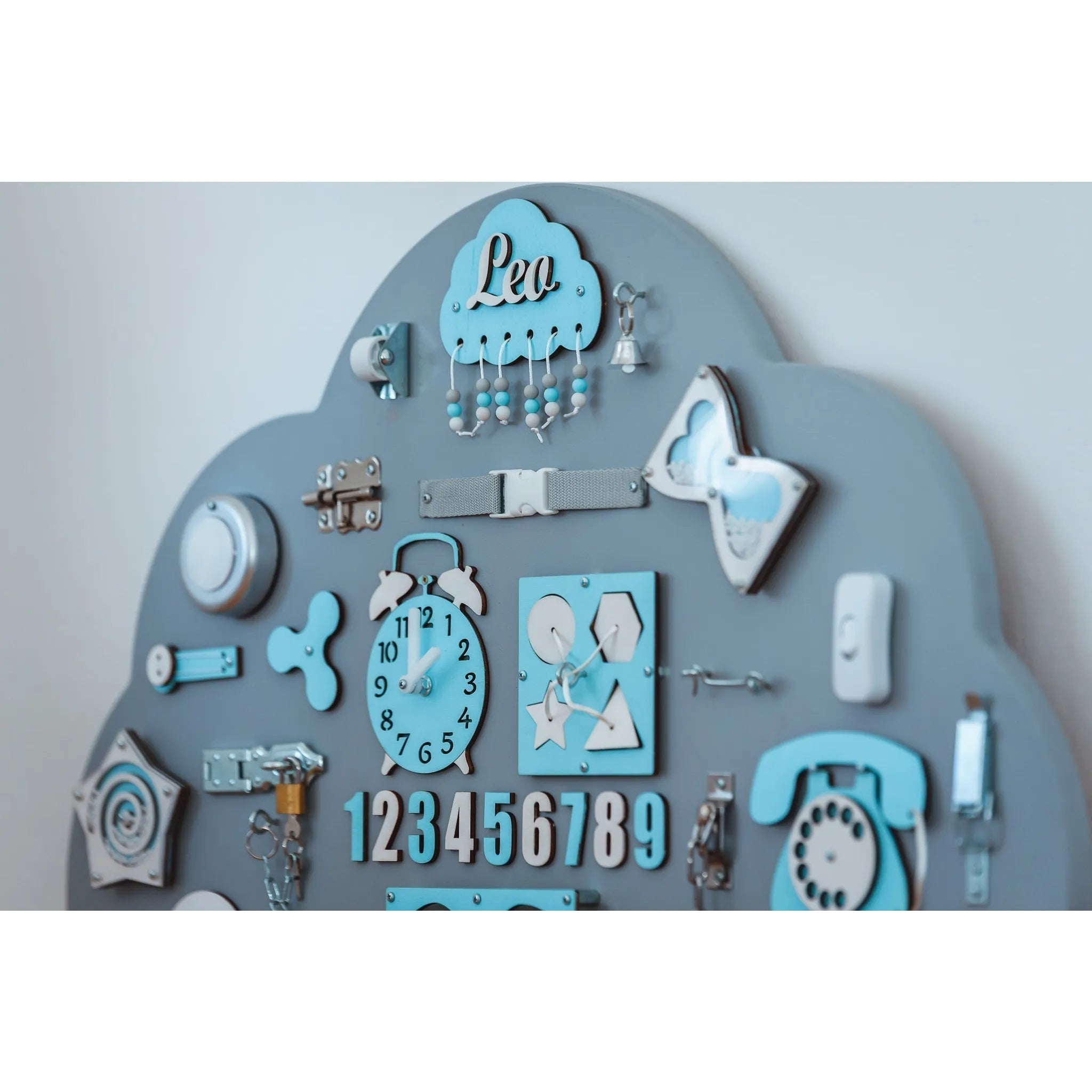 Montessori Wooden Blackboard Cloud Xl - Blue - Unlimitedkids