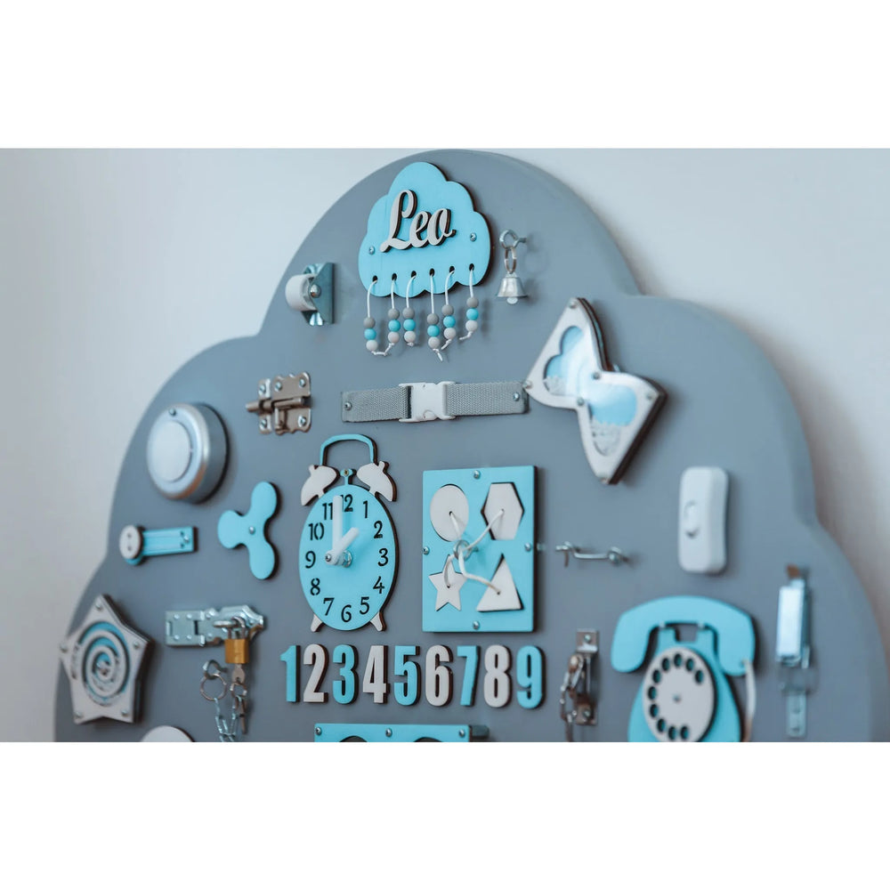 Montessori Wooden Blackboard Cloud Xl - Blue - Unlimitedkids