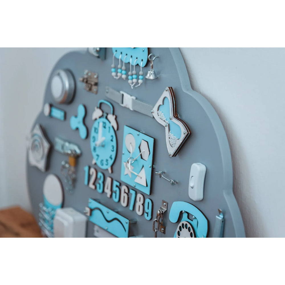 Montessori Wooden Blackboard Cloud Xl - Blue - Unlimitedkids