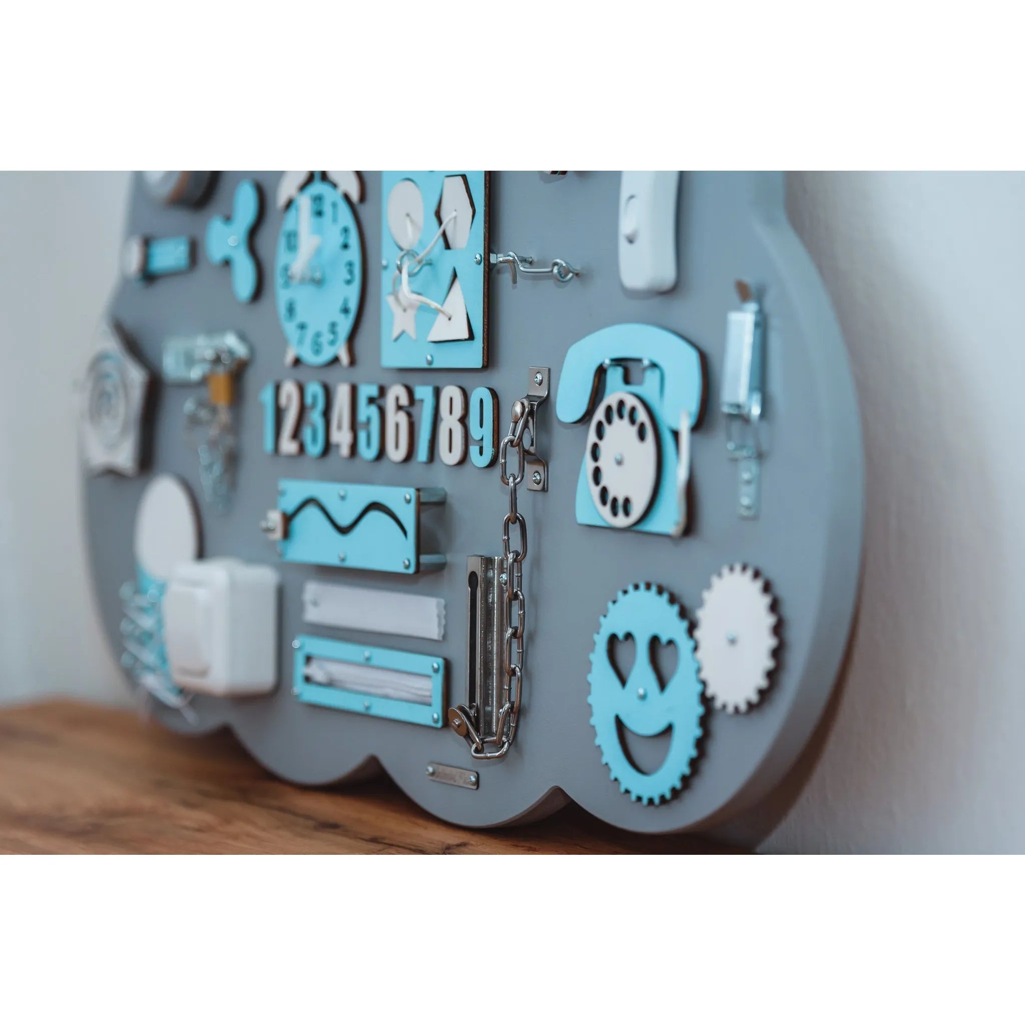 Montessori Wooden Blackboard Cloud Xl - Blue - Unlimitedkids