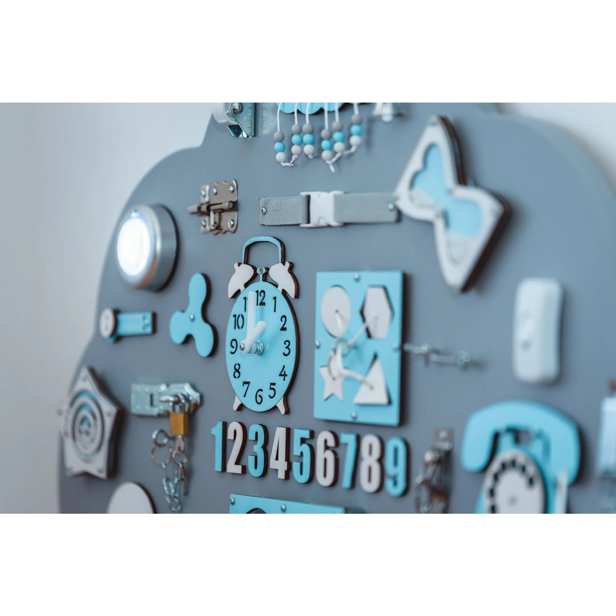 Montessori Wooden Blackboard Cloud Xl - Blue - Unlimitedkids