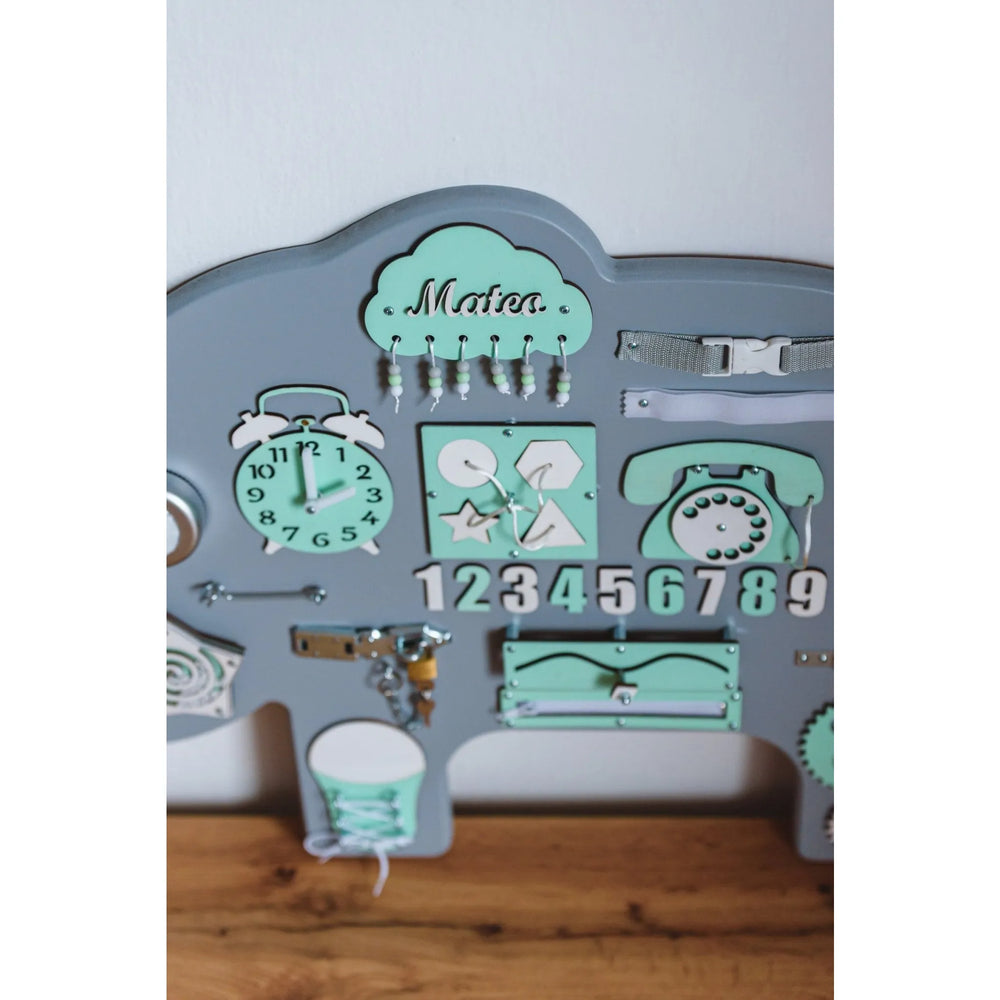 Montessori Wooden Board Elephant - Green - Unlimitedkids