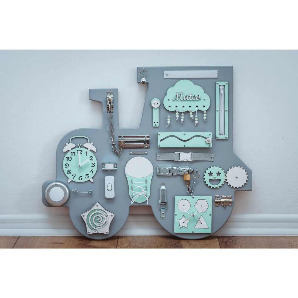 Tractor de madera Montessori - Verde - Unlimitedkids