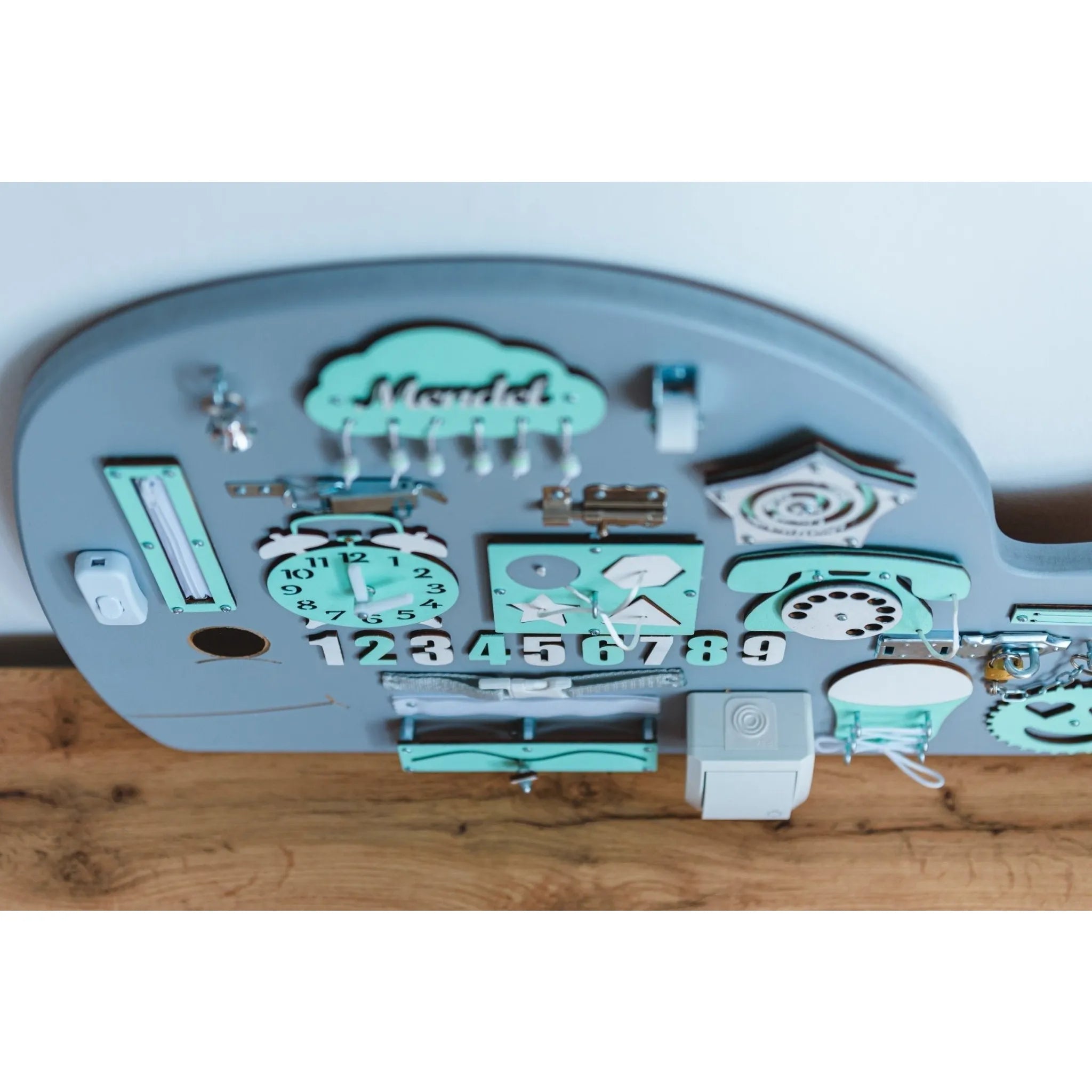 Montessori Dřevěná Tabule Velryba - Zelená - Unlimitedkids