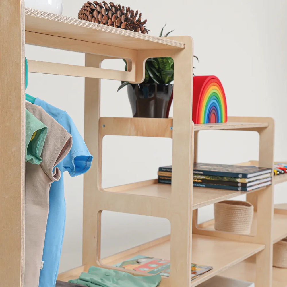 Montessori Shelf with Three Sections - Shelves - Katehaa