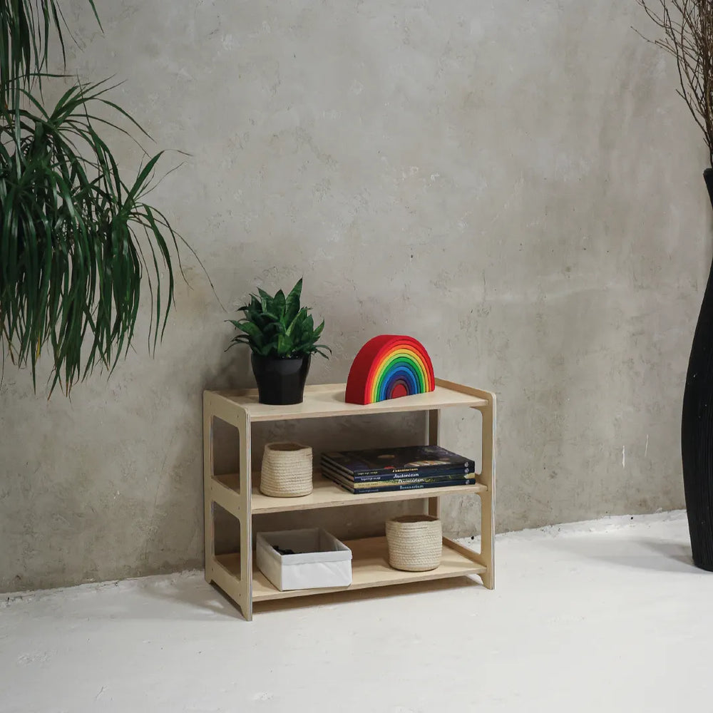 Montessori Shelf with Three Sections - Shelves - Katehaa