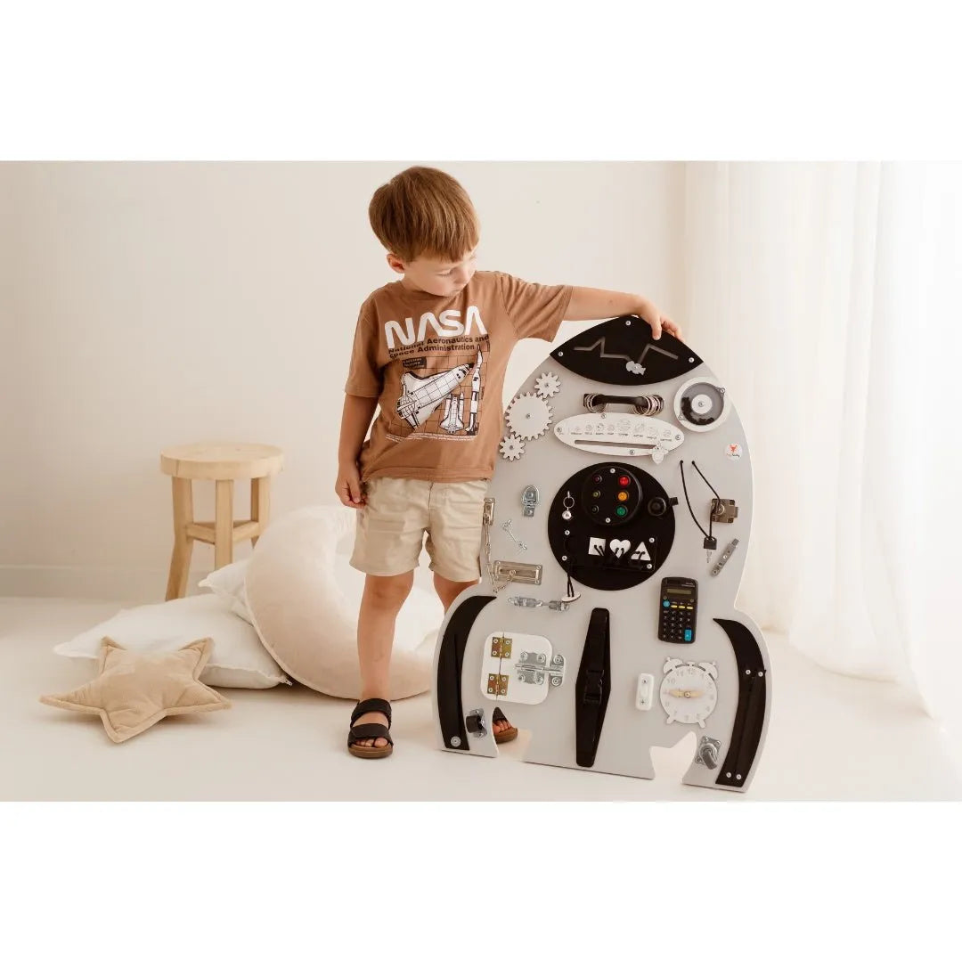 Tablero Montessori - Nave espacial - Familia Foxy