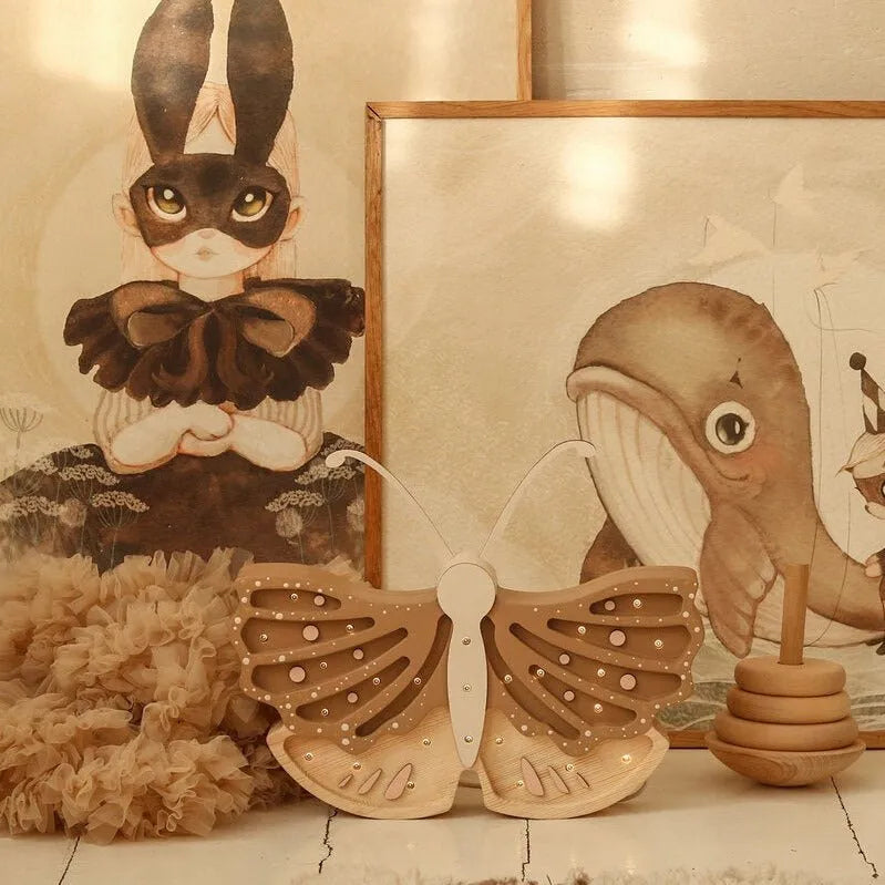 Lampada a farfalla - Piccole luci - Lampade in legno