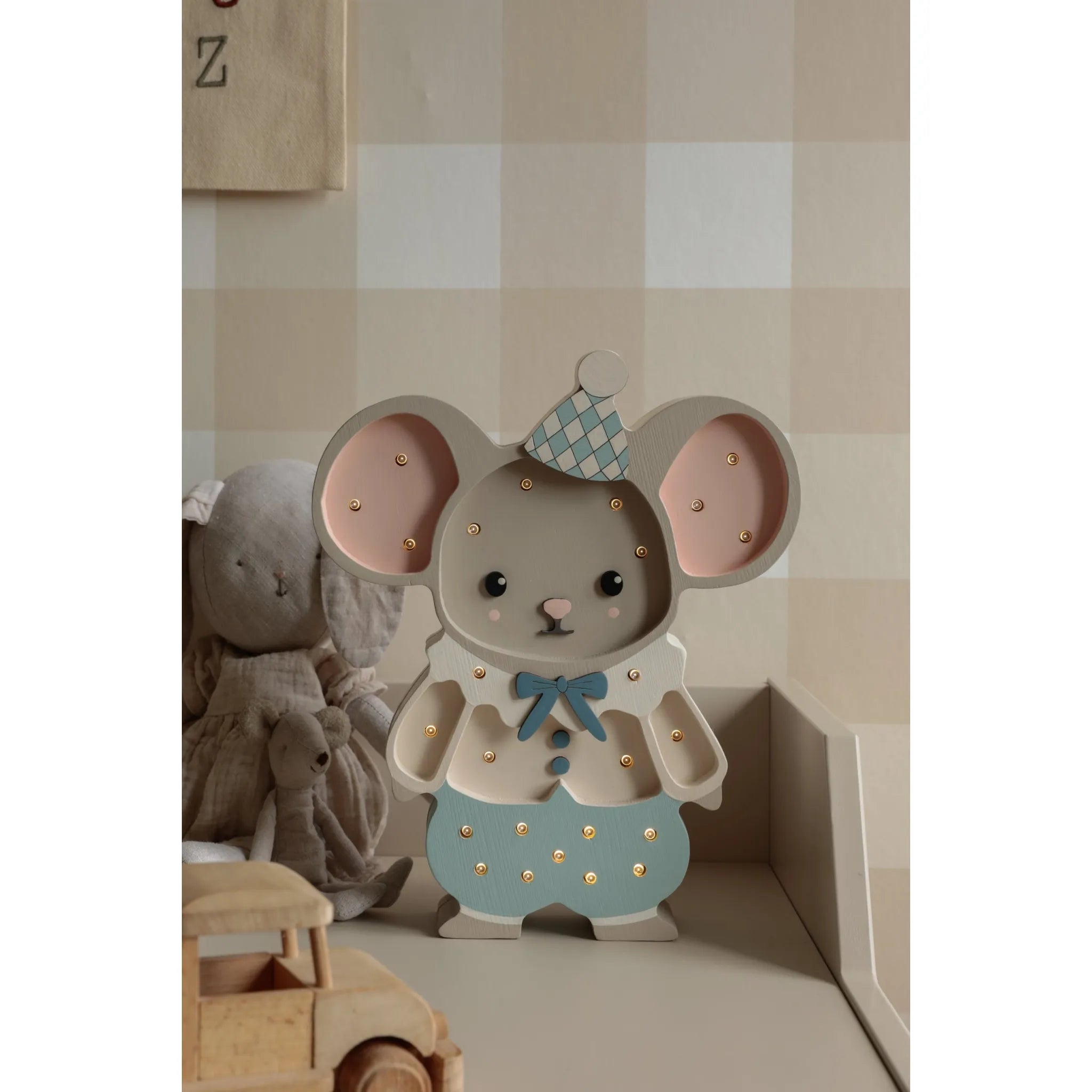 Myška Felix Lampa - Little Lights - Dřevěné Lampy