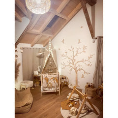 Décoration murale Arbre avec oiseaux - Puzzle mural en bois 170 cm x 170 cm - À découper maintenant