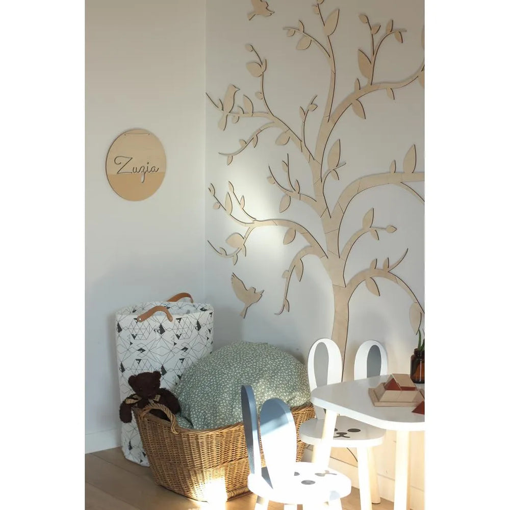 Décoration murale Arbre avec oiseaux - Puzzle mural en bois 170 cm x 170 cm - À découper maintenant