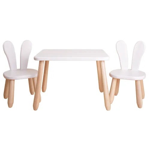 Set per bambini in legno Coniglietto bianco naturale - Set in legno e plastica - Kidozia