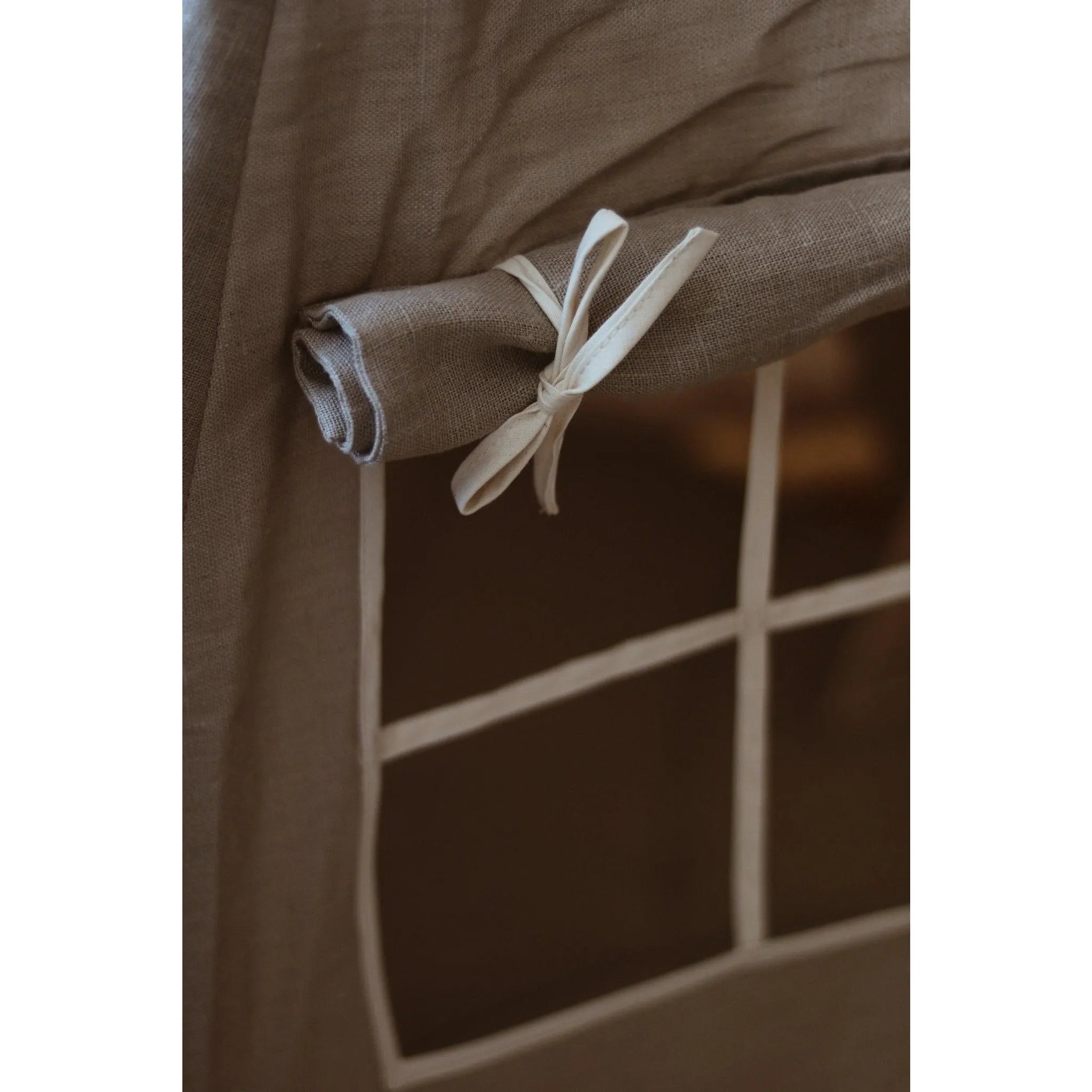 Teepee Tent with Pad - Natural Linen - Moi Mili