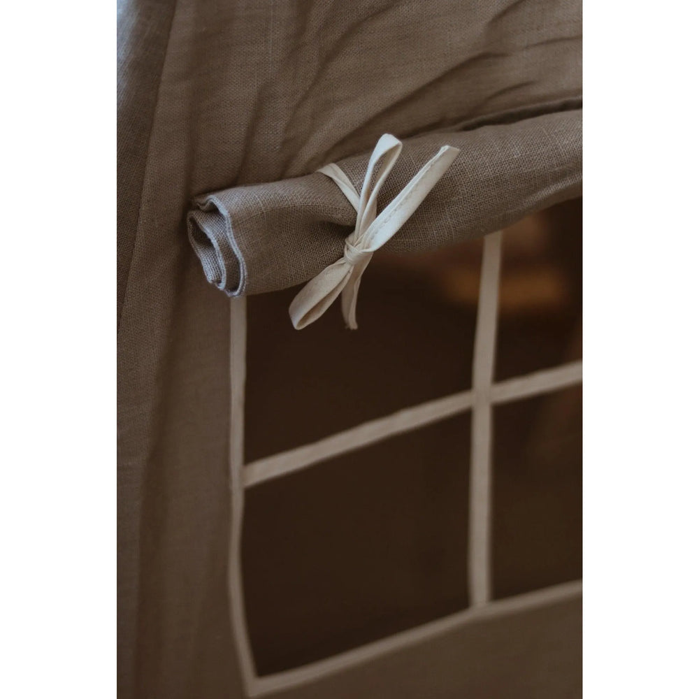 Teepee Tent with Pad - Natural Linen - Moi Mili