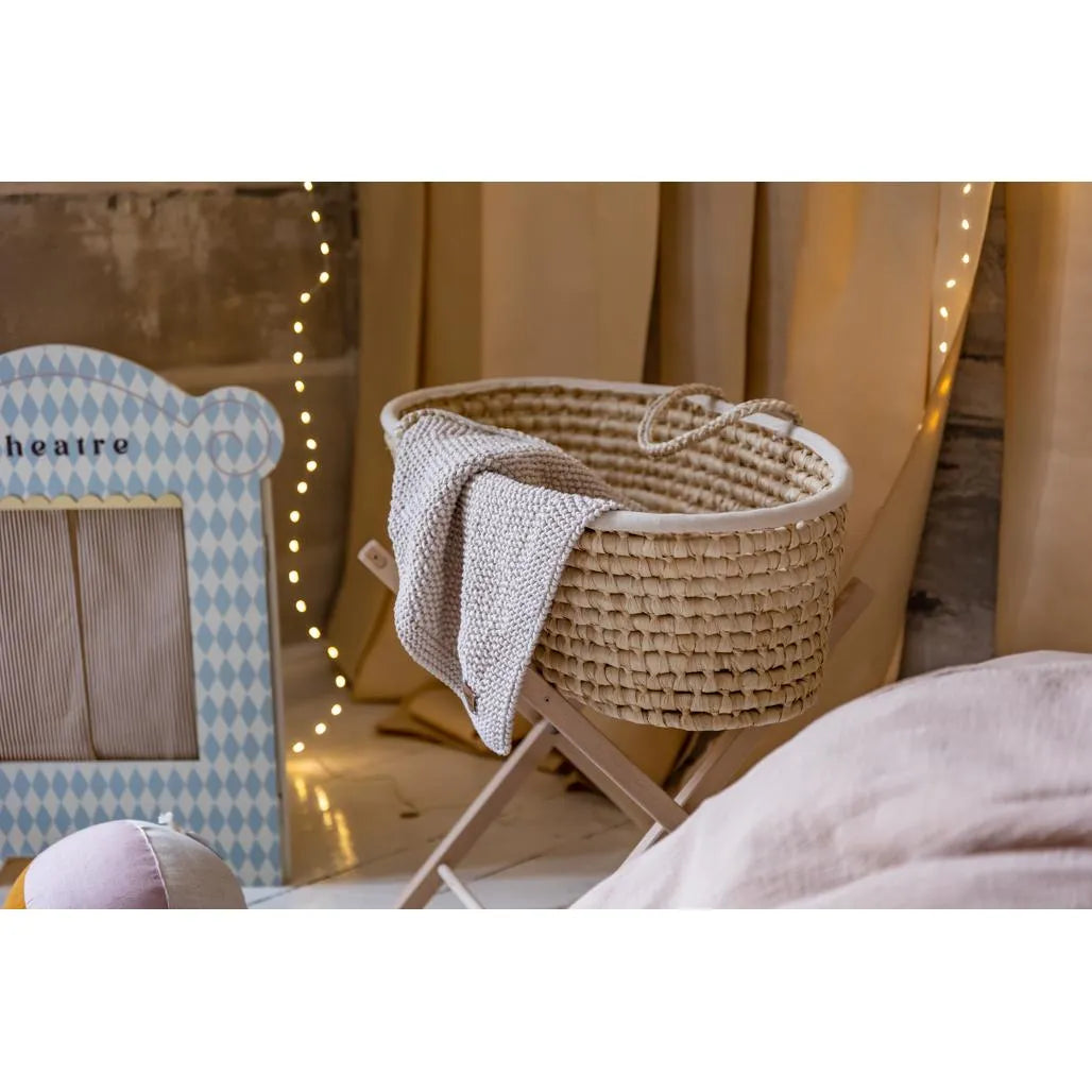 Newborn Sensory Blanket - Beige - 70x50cm - Blankets - Happy Moses