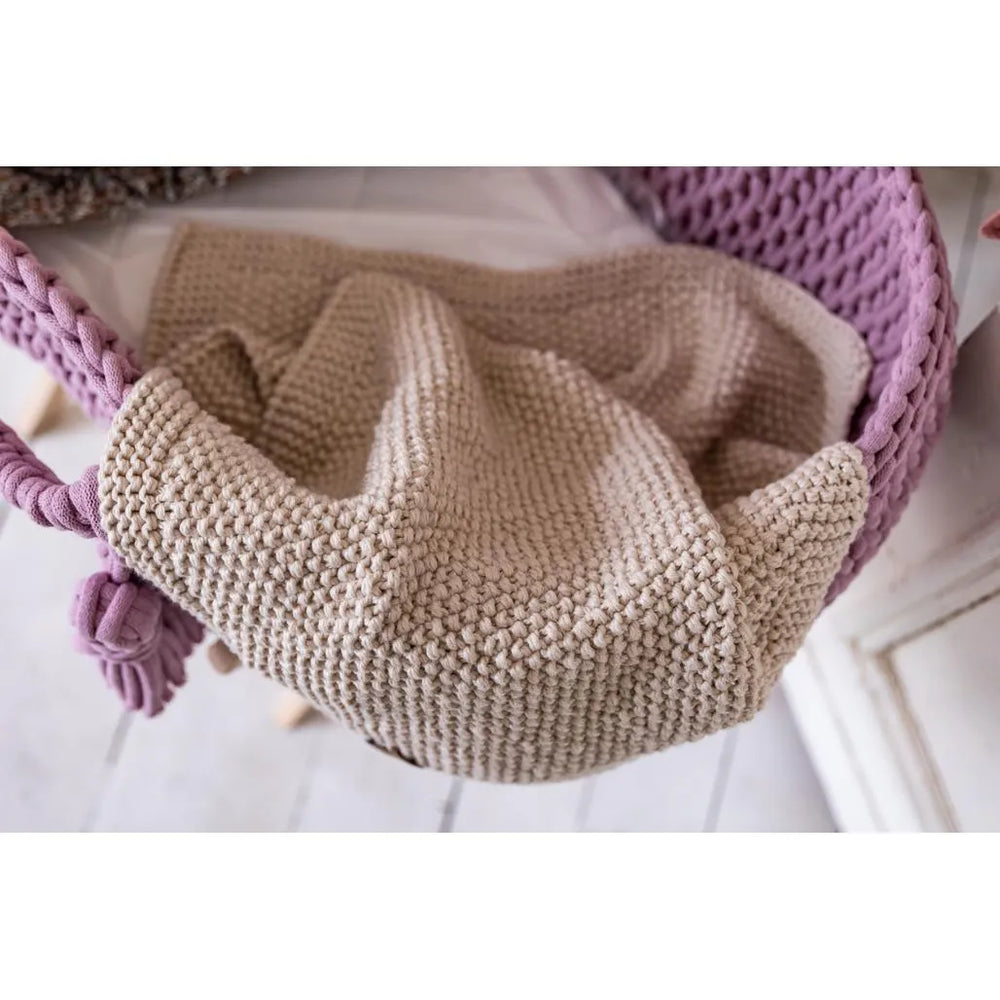 Newborn Sensory Blanket - Beige - 70x50cm - Blankets - Happy Moses