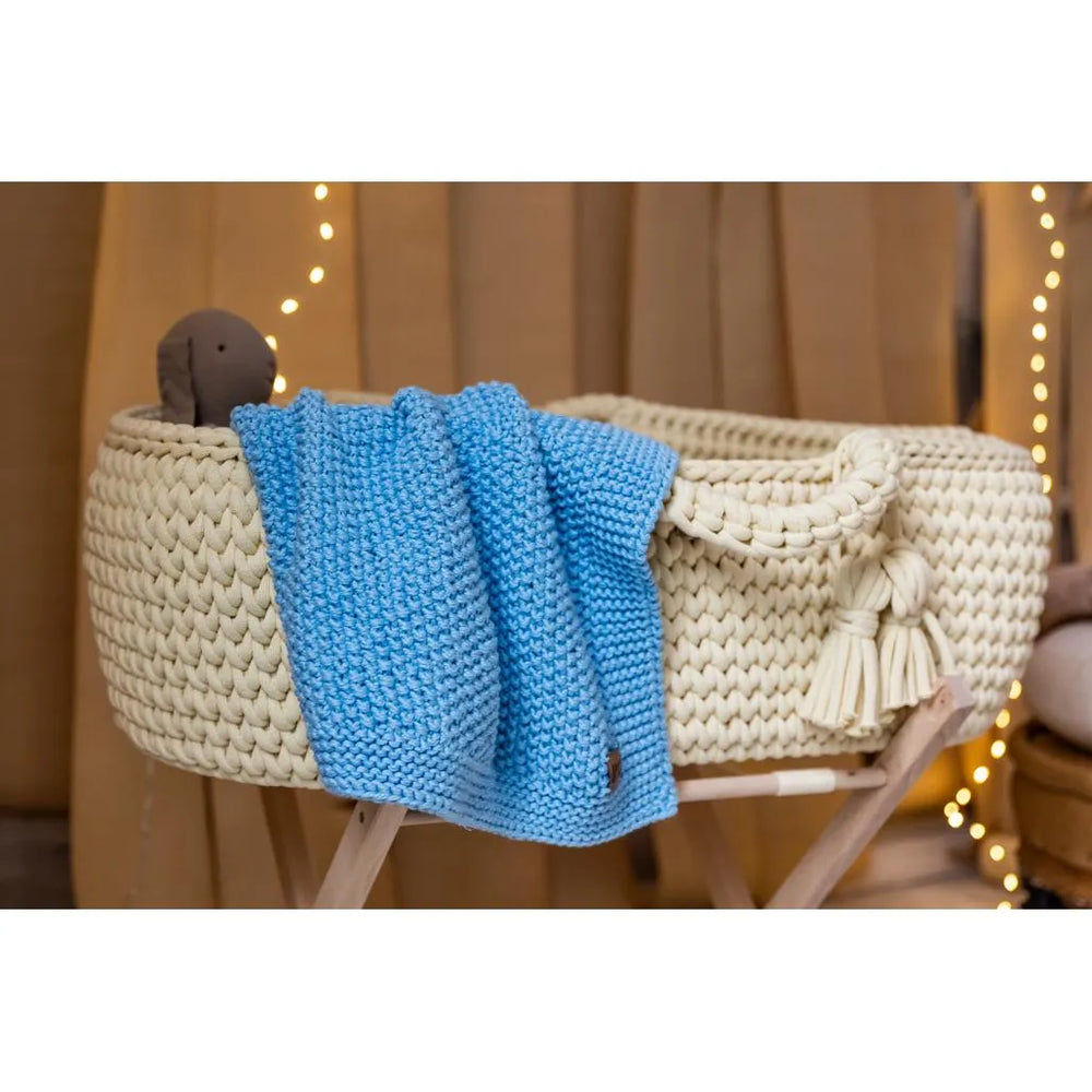 Newborn Sensory Blanket - Blue - 70x50cm - Blankets - Happy Moses