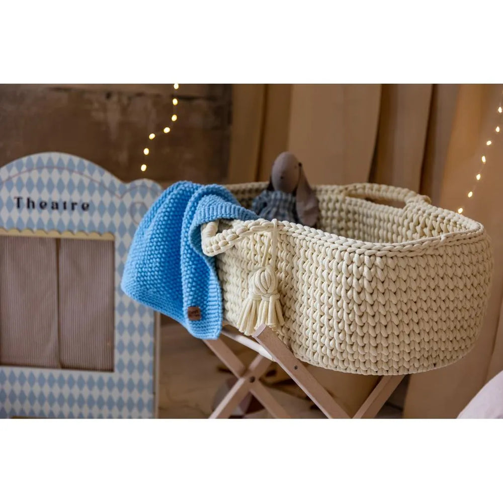 Newborn Sensory Blanket - Blue - 70x50cm - Blankets - Happy Moses