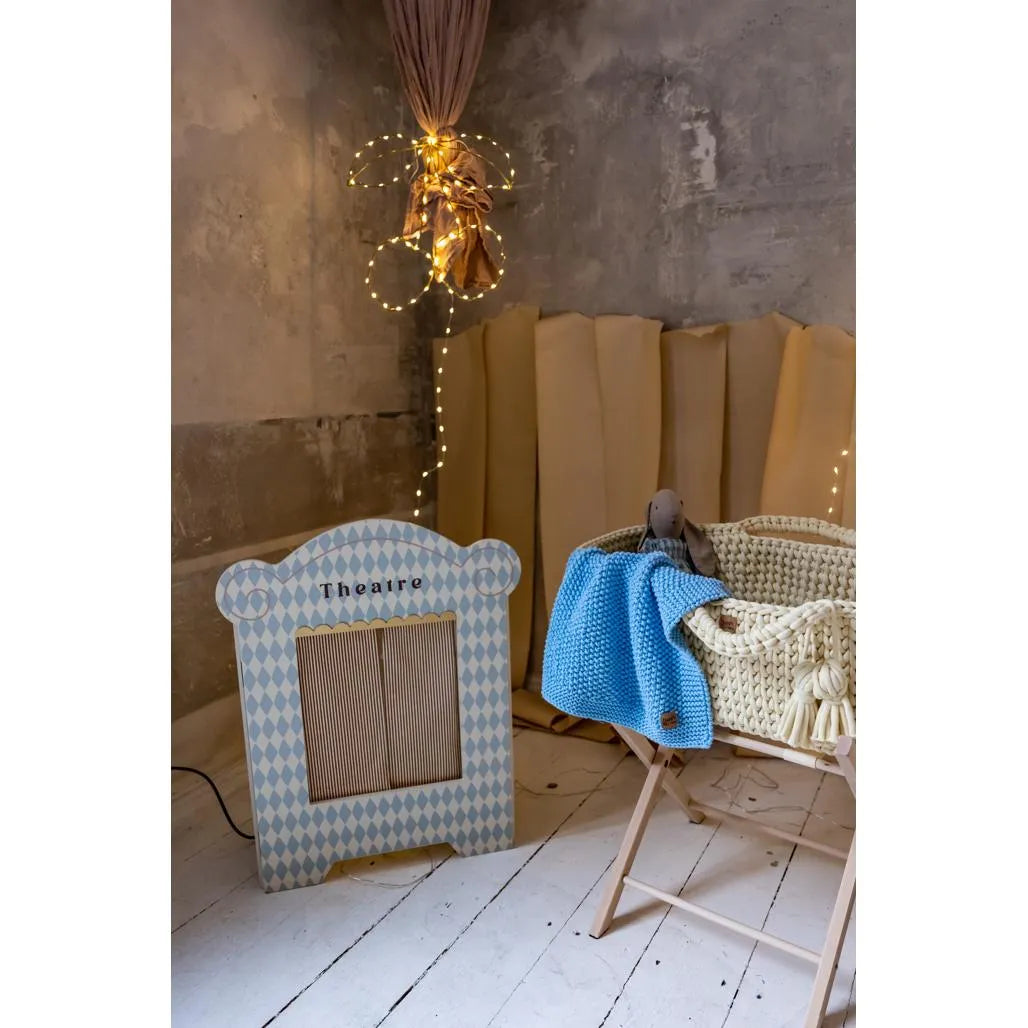 Newborn Sensory Blanket - Blue - 70x50cm - Blankets - Happy Moses