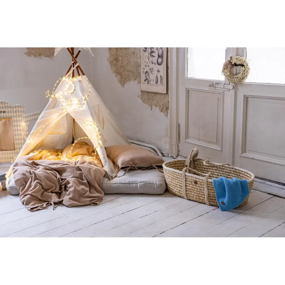 Newborn Sensory Blanket - Blue - 70x50cm - Blankets - Happy Moses