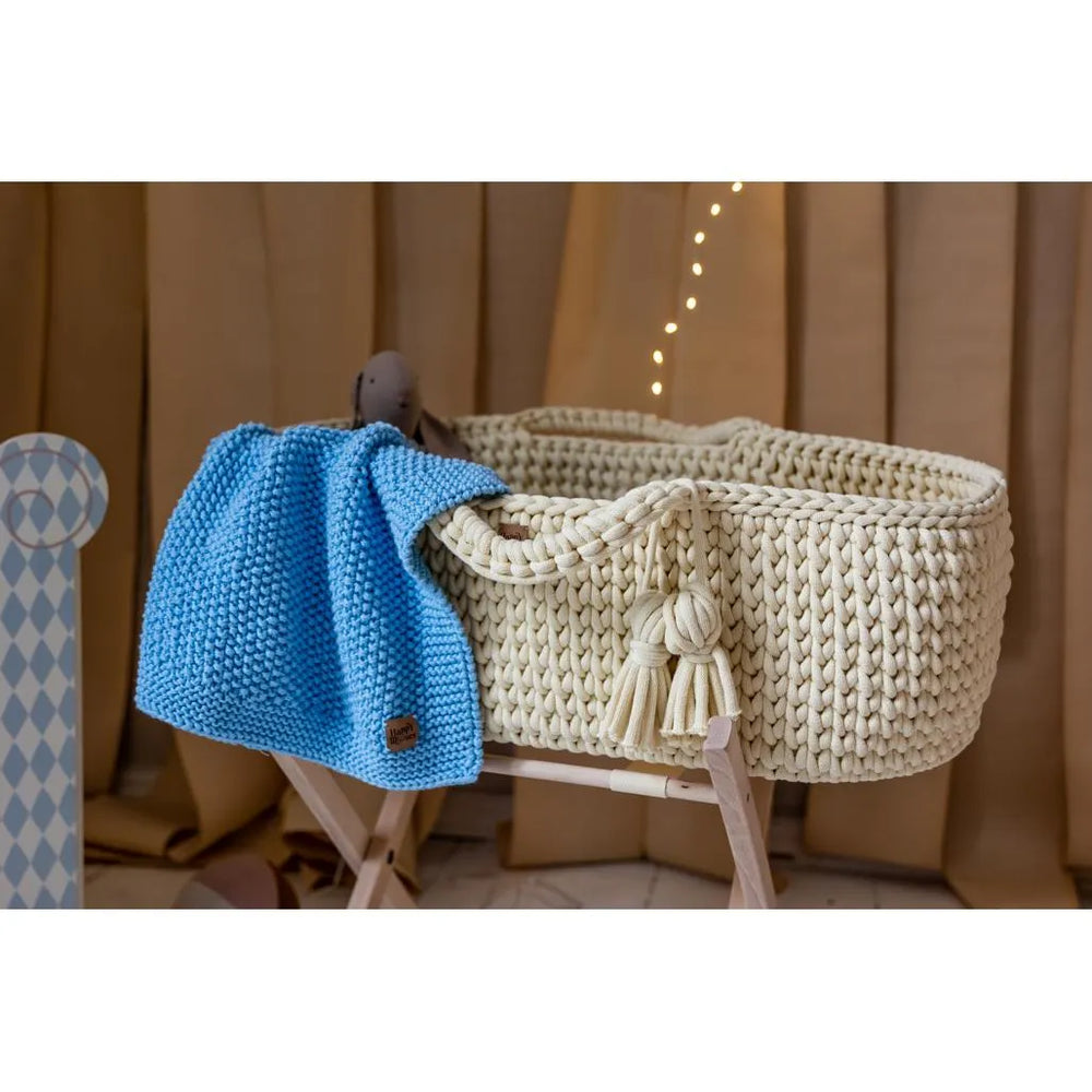 Newborn Sensory Blanket - Blue - 70x50cm - Blankets - Happy Moses