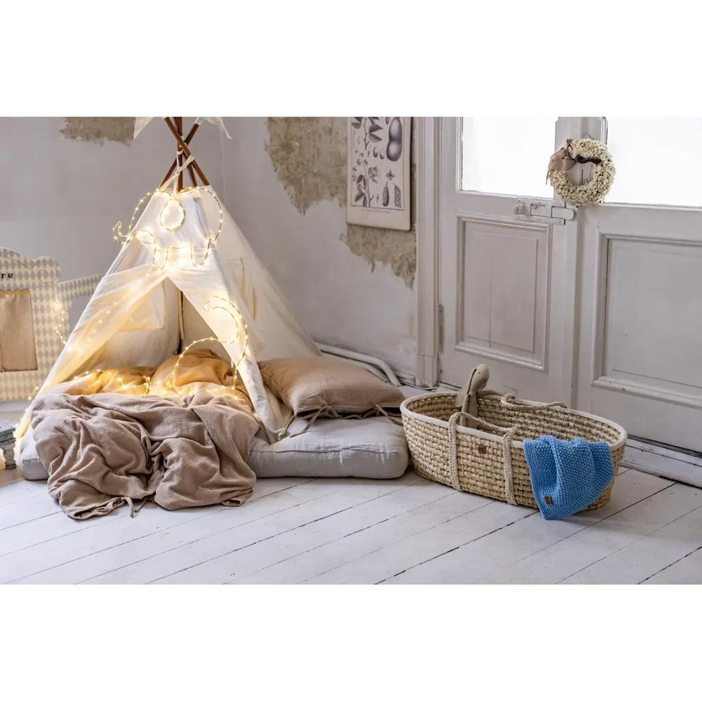 Newborn Sensory Blanket - Blue - 70x50cm - Blankets - Happy Moses