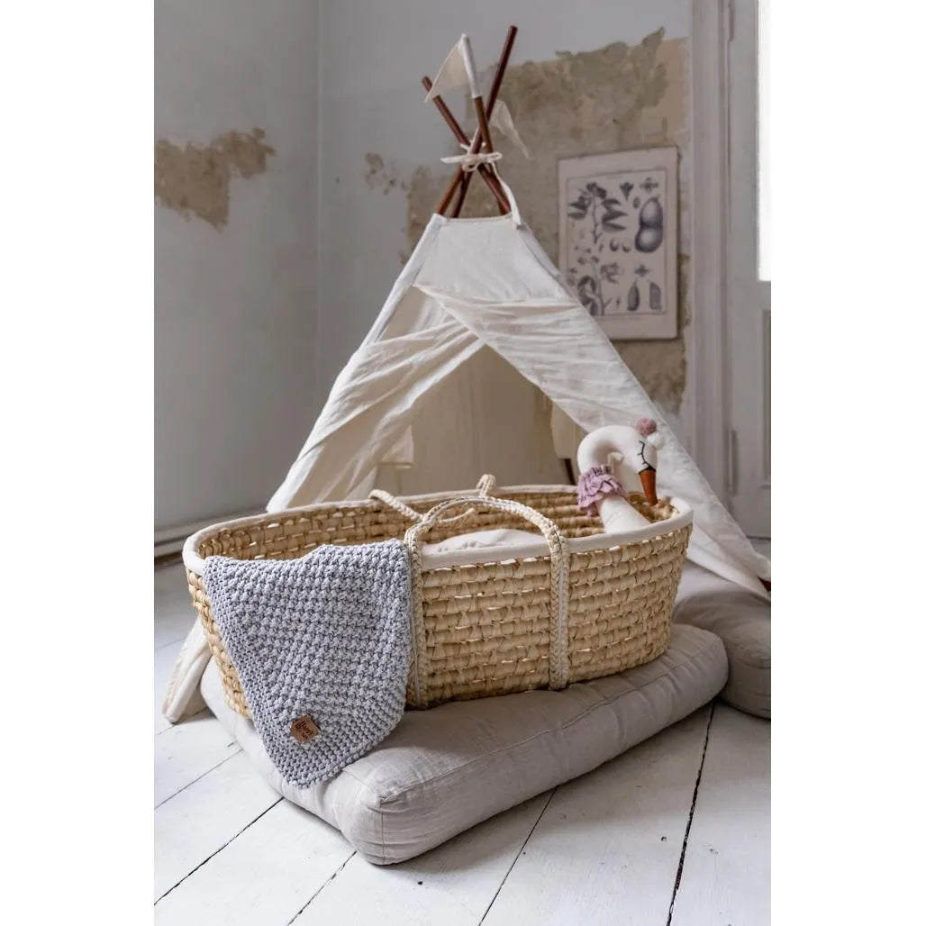 Newborn Sensory Blanket - Light gray - 70x50cm - Blankets - Happy Moses