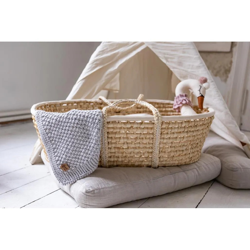 Newborn Sensory Blanket - Light gray - 70x50cm - Blankets - Happy Moses