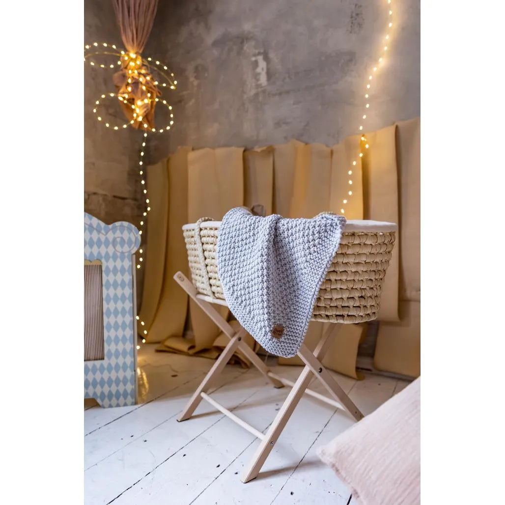 Newborn Sensory Blanket - Light gray - 70x50cm - Blankets - Happy Moses