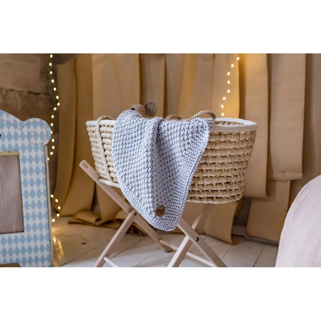 Newborn Sensory Blanket - Light gray - 70x50cm - Blankets - Happy Moses
