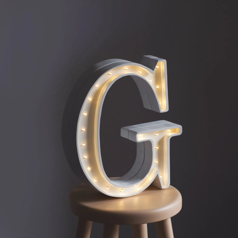 Letter Lamps A-z - Little Lights - Wooden