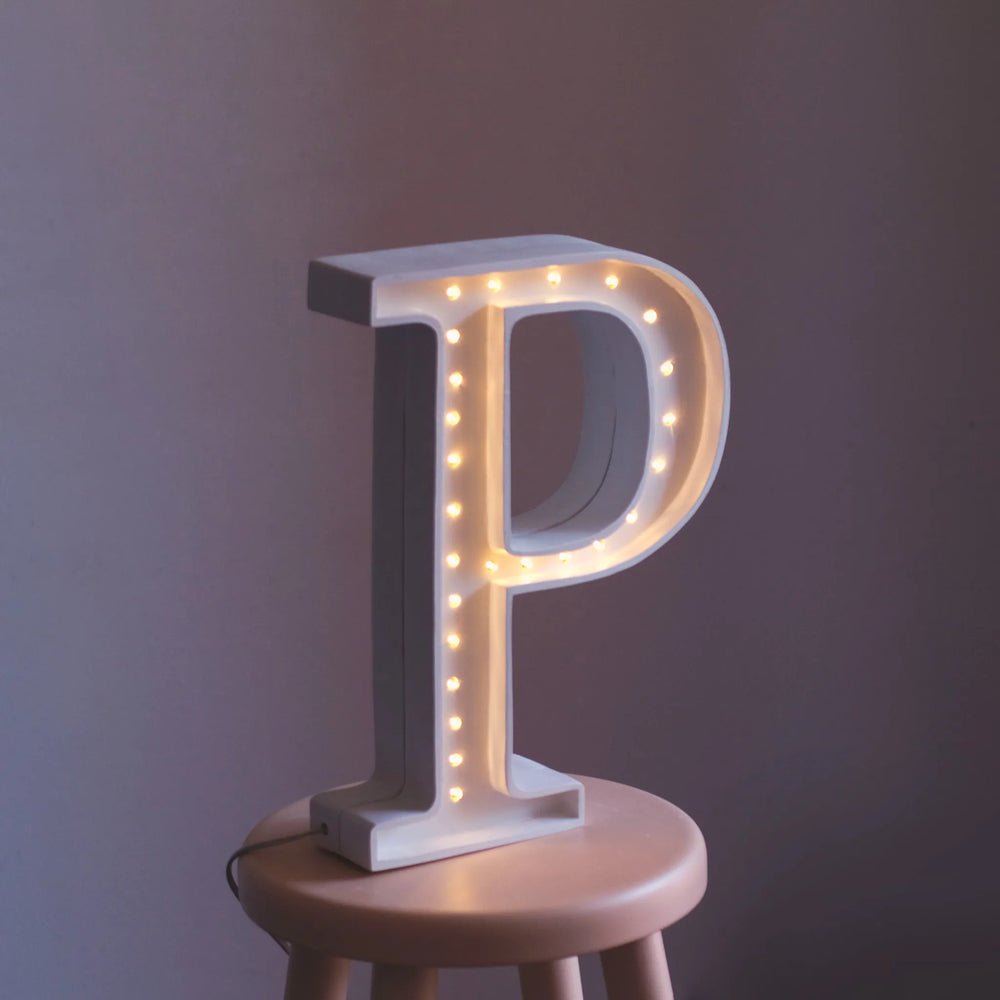 Letter Lamps A-z - Little Lights - Wooden