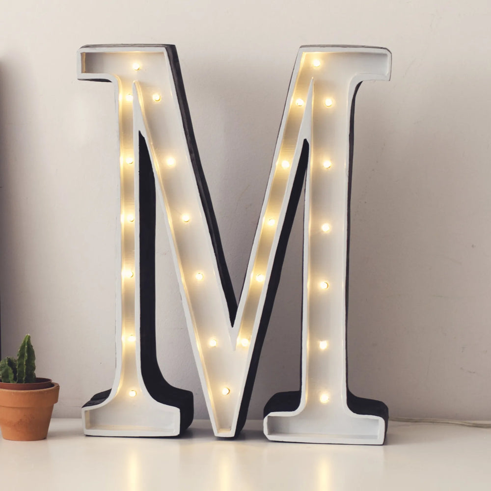 Letter Lamps A-z - Little Lights - Wooden