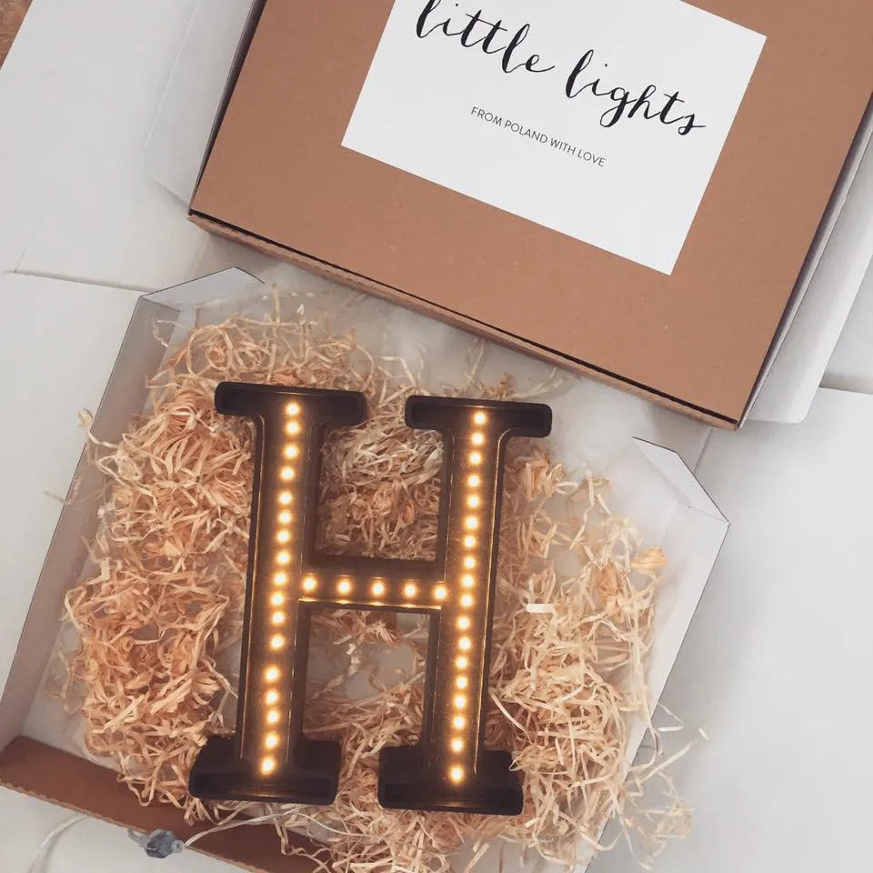 Letter Lamps A-z - Little Lights - Wooden