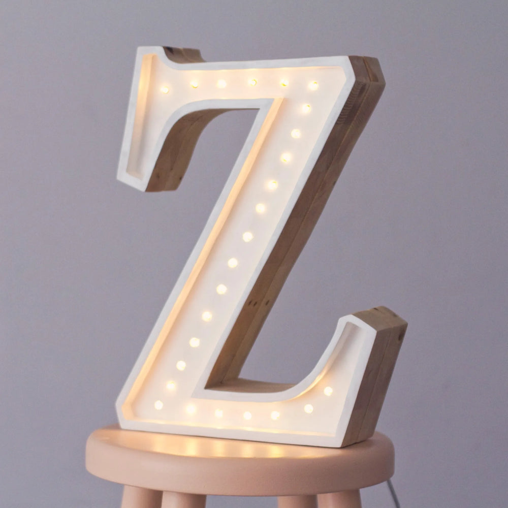 Letter Lamps A-z - Little Lights - Wooden