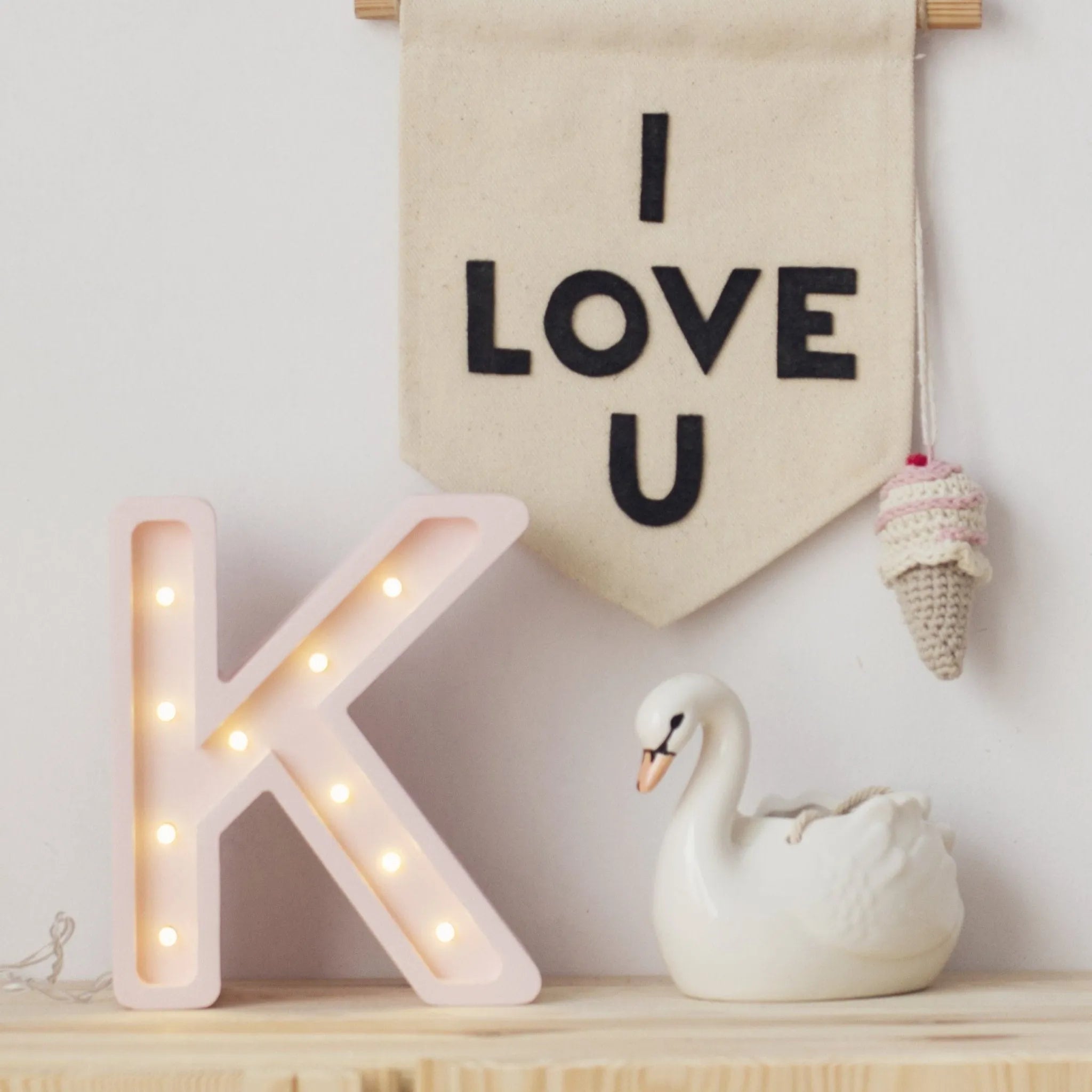 Letter Mini Lamps A-z - Little Lights - Wooden