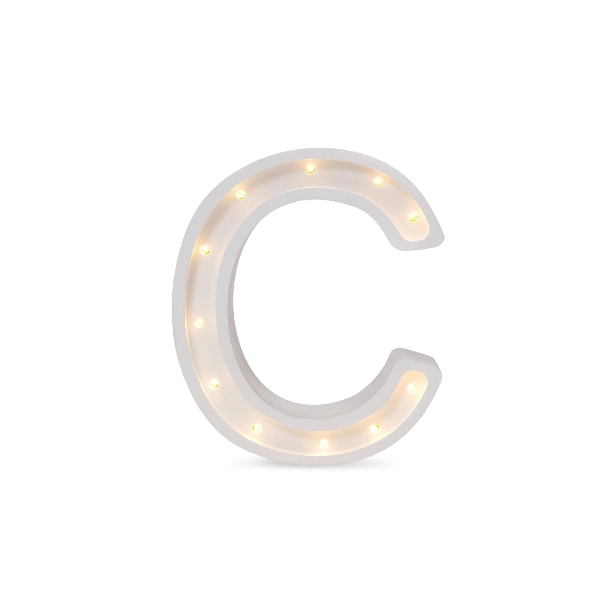 Letter Mini Lamps A-z - Little Lights - Wooden