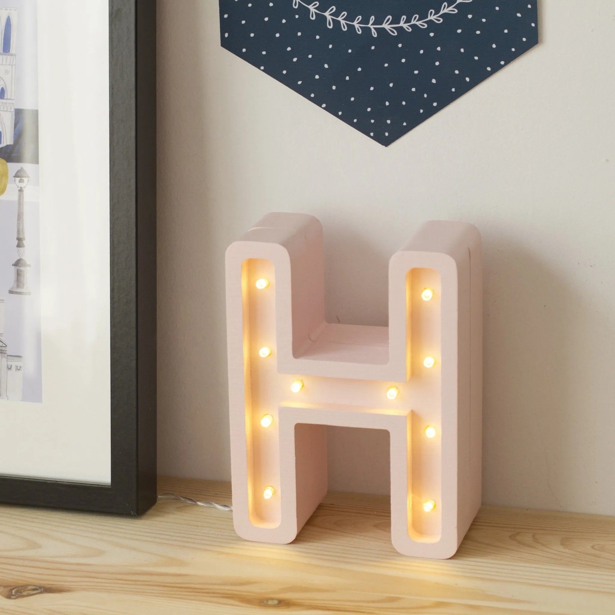 Letter Mini Lamps A-z - Little Lights - Wooden